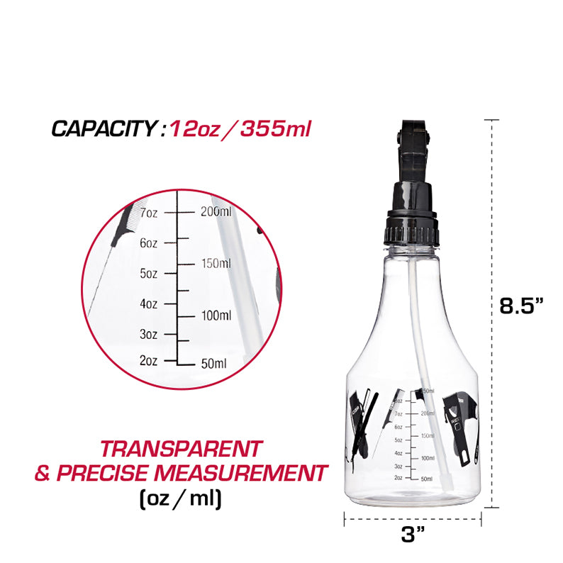 RED by KISS Clear Spray Bottle 12oz #BO12