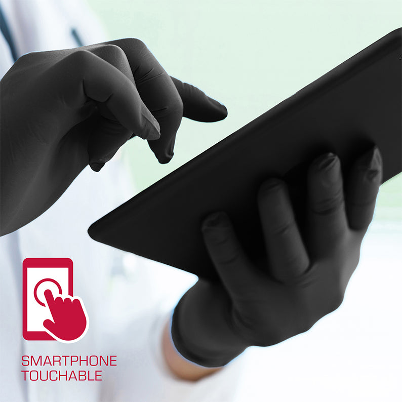 Black Vinyl Glove 8Pcs [Medium] #Vgl06