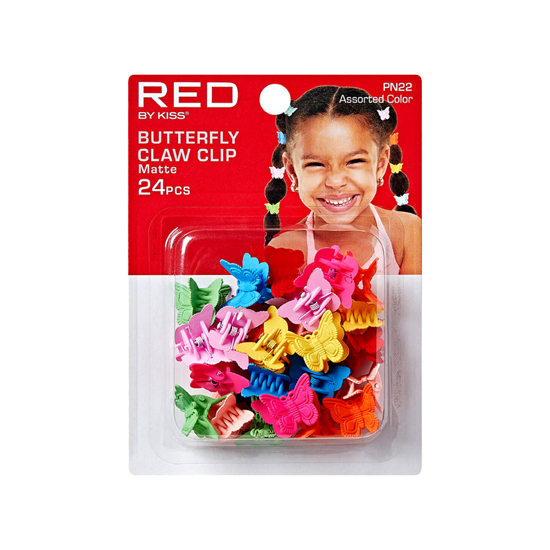 RED by KISS Kids Butterfly Claw Clip Matte 24pcs #PN22