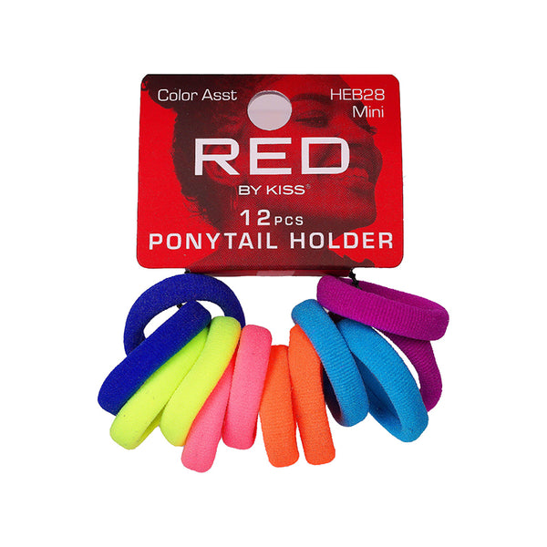 RED by KISS Ponytail Holder Mini 12pcs [ASSORTED COLOR] #HEB28