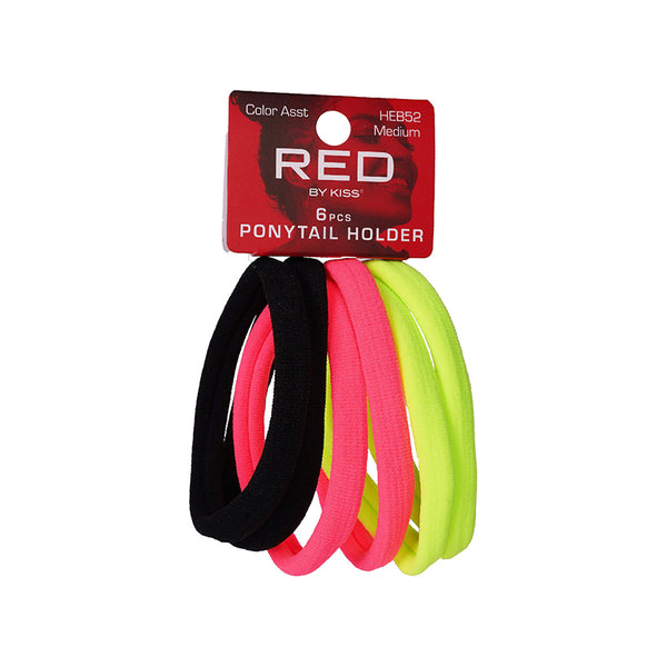 RED by KISS Ponytail Holder Medium 6pcs [ASSORTED COLOR] #HEB52