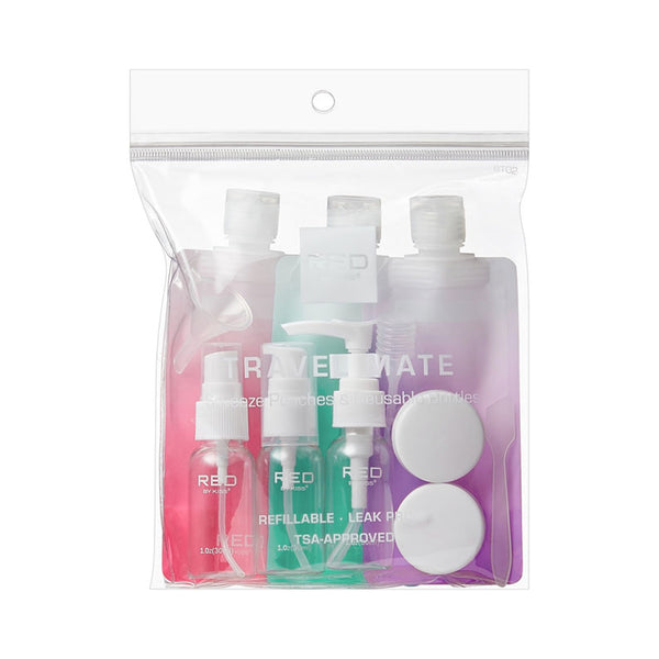 RED by KISS #BT02 Travel Mate Refillable Containers Set