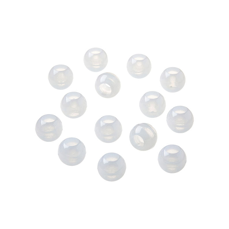 #Ha112 Perles pour cheveux phosphorescentes [X Large] [Blanc]