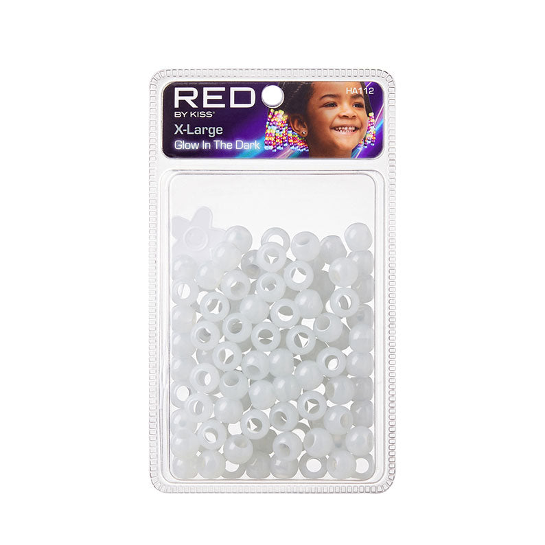 RED by KISS #HA112 Glow In the Dark Hair Beads [X LARGE] [WHITE]