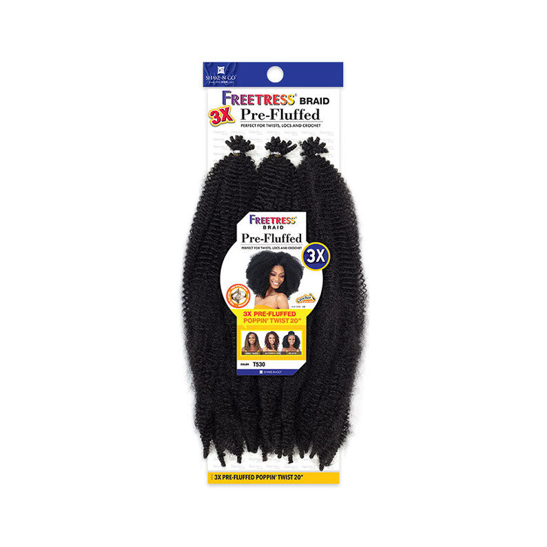 SHAKE N GO FREETRESS Braid 3x Pre-Fluffed Poppin' Twist 20"