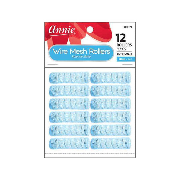 ANNIE Wire Mesh Rollers XS 12ct [BLUE] #01021