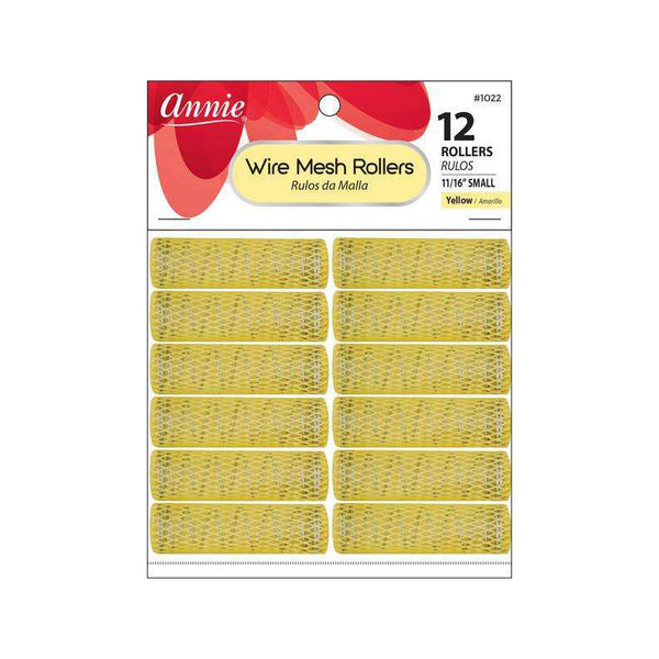 ANNIE Wire Mesh Rollers S 12ct [YELLOW] #01022