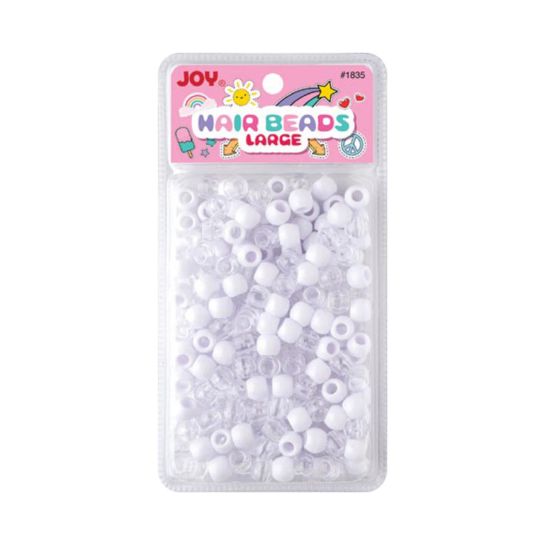 ANNIE JOY #01835 Beads Large 240ct [WHITE & CLEAR]