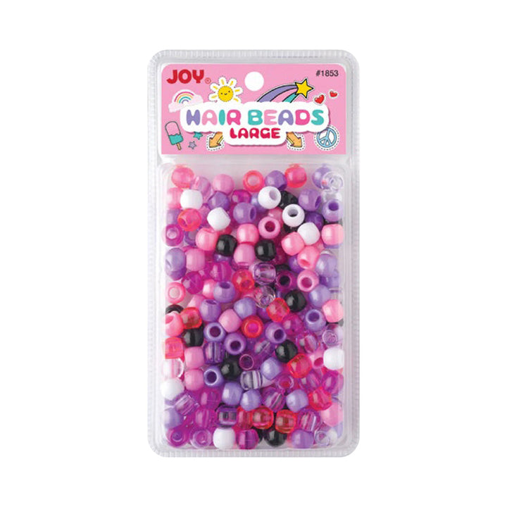 ANNIE JOY #01853 Beads Large 240ct [PURPLE & PINK ASSORTED]