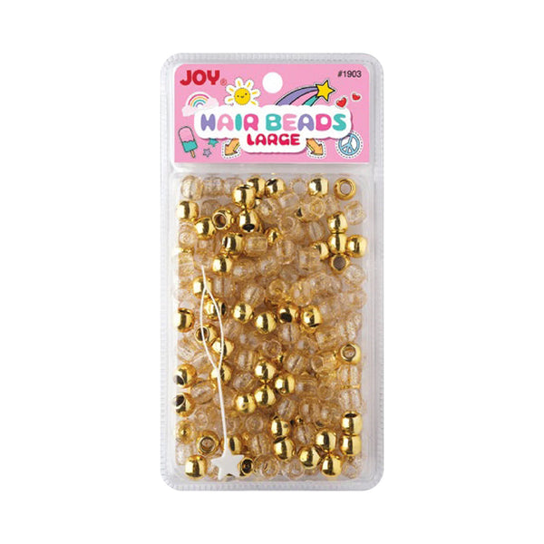 ANNIE JOY #01903 Beads Large 240ct [GOLD METALLIC & GLITTER]