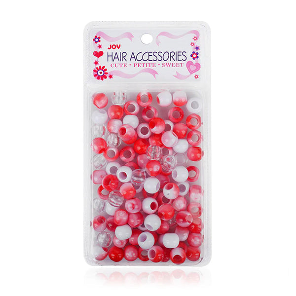 ANNIE JOY #01914 Round Beads X Large [RED 2 TONE MIX]