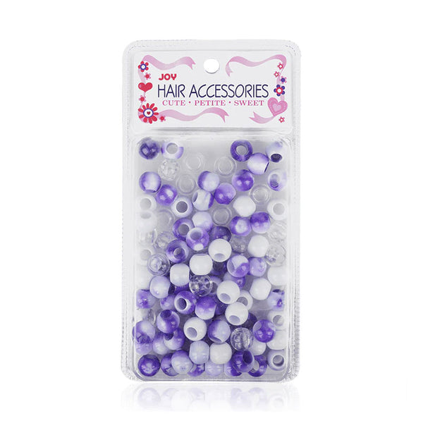 ANNIE JOY #01916 Round Beads X Large [PURPLE 2 TONE MIX]