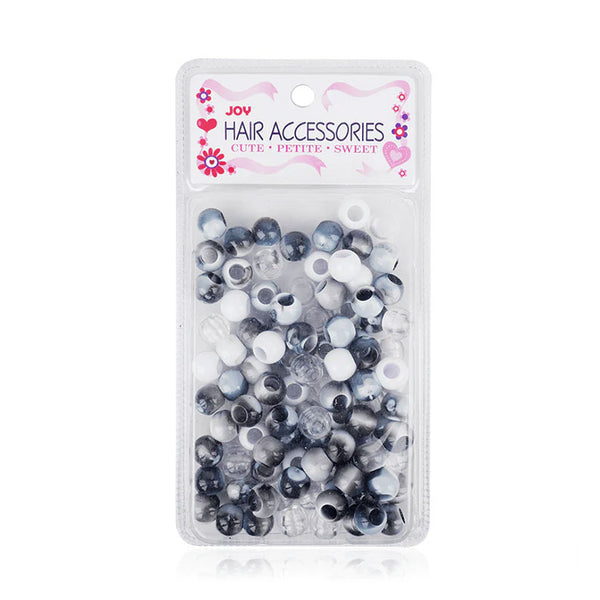 ANNIE JOY #01918 Round Beads X Large [BLACK 2 TONE]