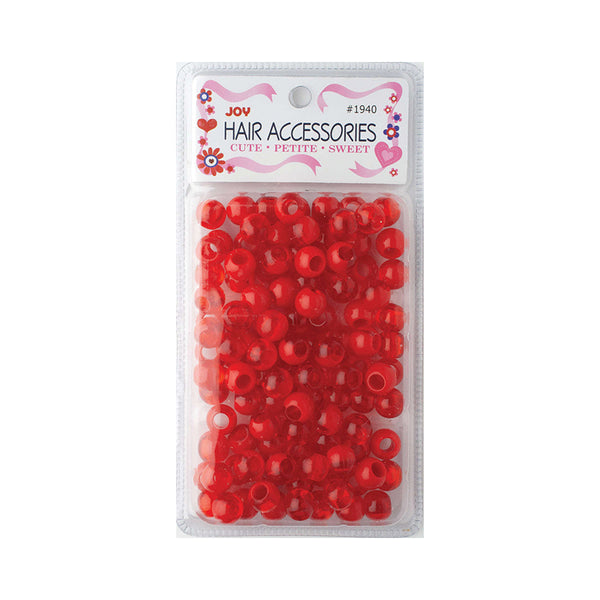 ANNIE JOY #01940 Round Beads X-Large 2 Tone [VIVID RED]