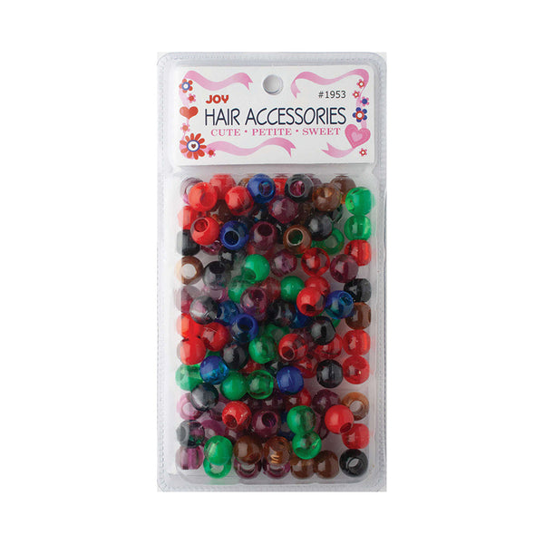 ANNIE JOY #01953 Round Beads X-Large 2 Tone [DARK VIVID ASSORTED COLOR]