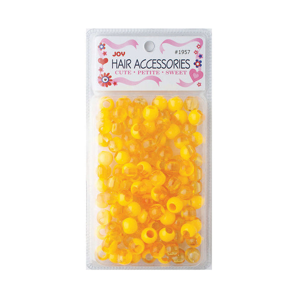 ANNIE JOY #01957 Round Beads X-Large 2 Tone [PASTEL YELLOW]