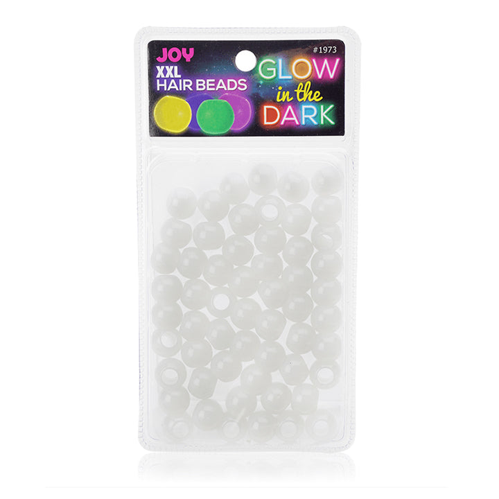 ANNIE JOY #01973 Round Beads XX-Large Glow in The Dark [WHITE]