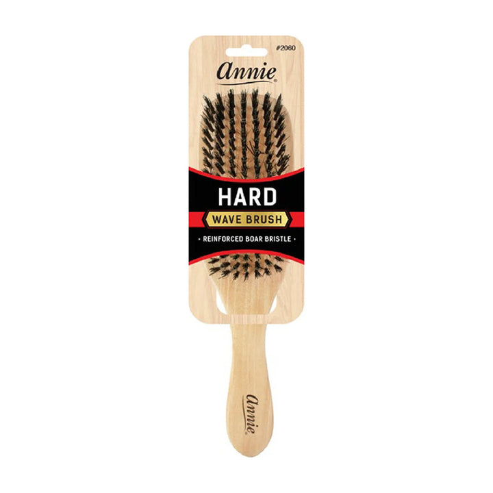 ANNIE #02060 Boar & Nylon Bristle Hard Wave Brush [LIGHT BROWN]