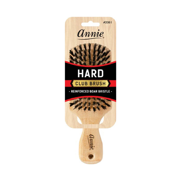 ANNIE #02061 Boar & Nylon Bristle Hard Club Brush [LIGHT BROWN]