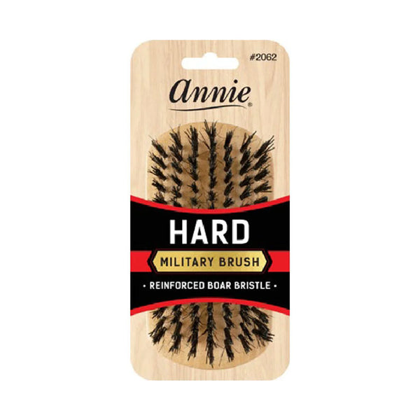 ANNIE #02062 Hard Military Brush Boar & Nylon Bristle [Light Brown]