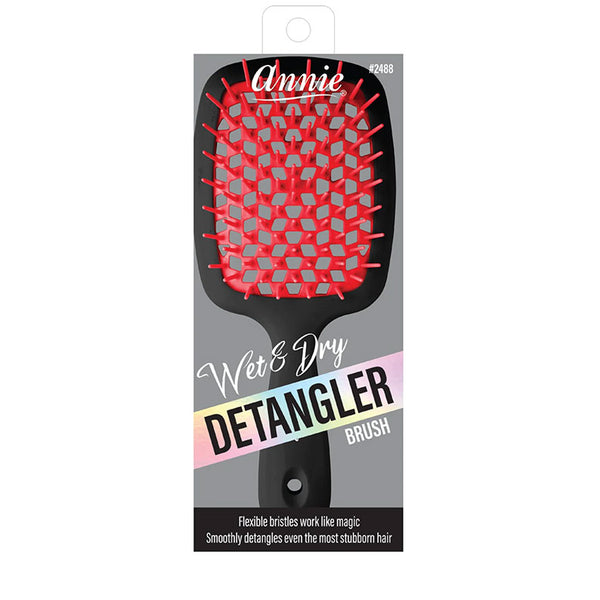 ANNIE #02488 Wet & Dry Detangling Hair Brush [BLACK]