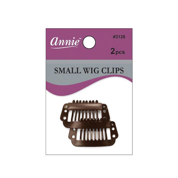 ANNIE Wig Clip Small Brown 2pcs #03126