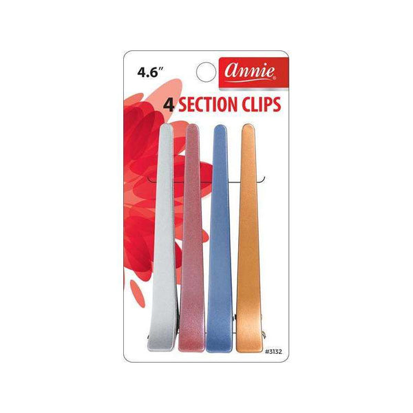 ANNIE #03132 Plastic Section Clip 4.6" 4ct [ASSORTED COLOR]