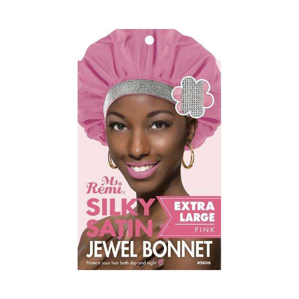 ANNIE MS. REMI #03608 Silky Satin Jewel Bonnet [X LARGE] [ASSORTED COLOR]