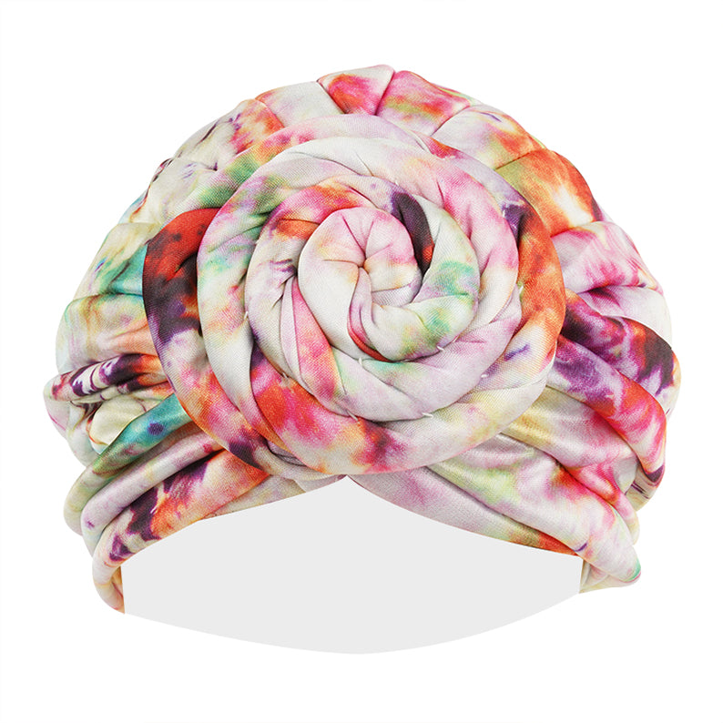 Silky Top Knot Pre-Tied Turban [Assorted Color] #3658