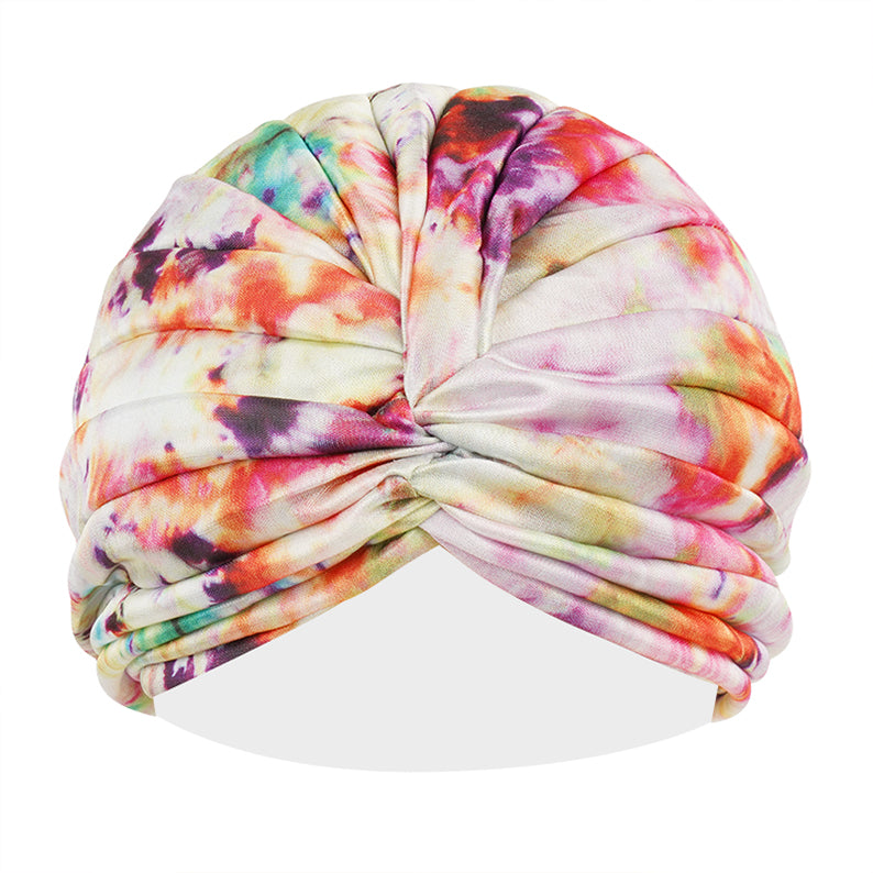 Silky Top Knot Pre-Tied Turban [Assorted Color] #3658