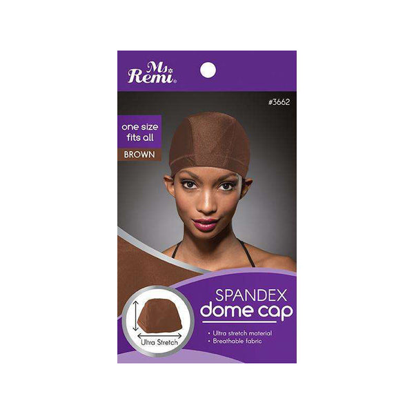 ANNIE MS. REMI #03662 Spandex Dome Cap [BROWN]