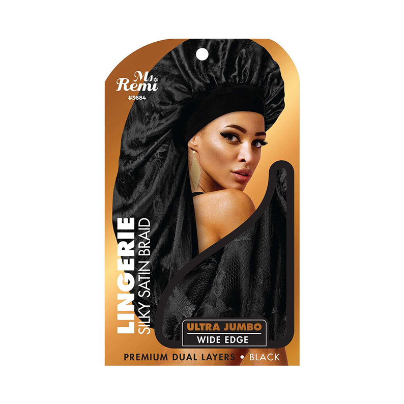 Lingerie Wide Edge Silky Braid Bonnet Ultra Jumbo [Assorted Color] #3685