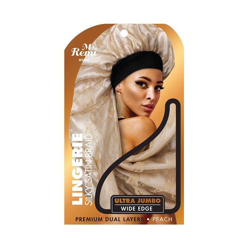 Lingerie Wide Edge Silky Braid Bonnet Ultra Jumbo [Assorted Color] #3685