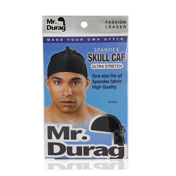 ANNIE MR. DURAG #04350 Spandex Skull Cap [BLACK]