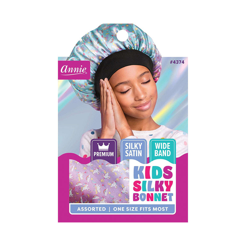 Bonnet soyeux à larges bords pour enfant, double épaisseur [Motifs assortis] #4374