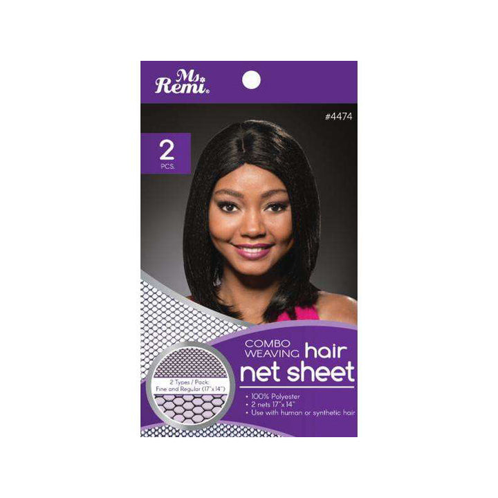 ANNIE MS. REMI #04474 Combo Weaving Hair Net Sheet 17" x 14" 2pcs [BLACK]