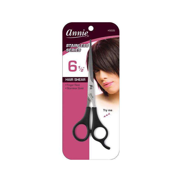 ANNIE #05005 Stainless Hair Shears 6 1/2" [BLACK]