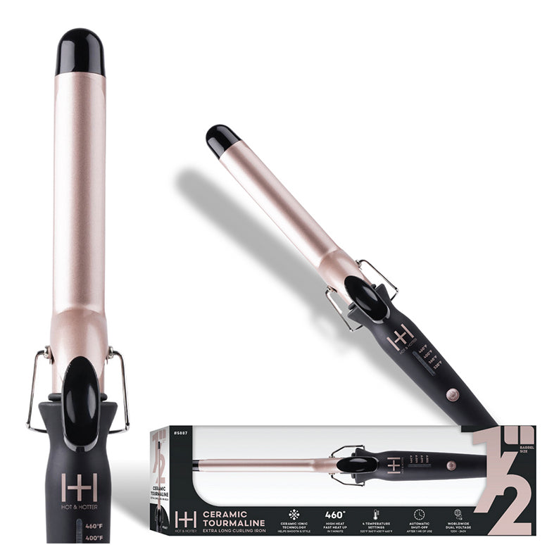 ANNIE HOT & HOTTER Extra Long Ceramic Tourmaline Curling Iron 1" #05888