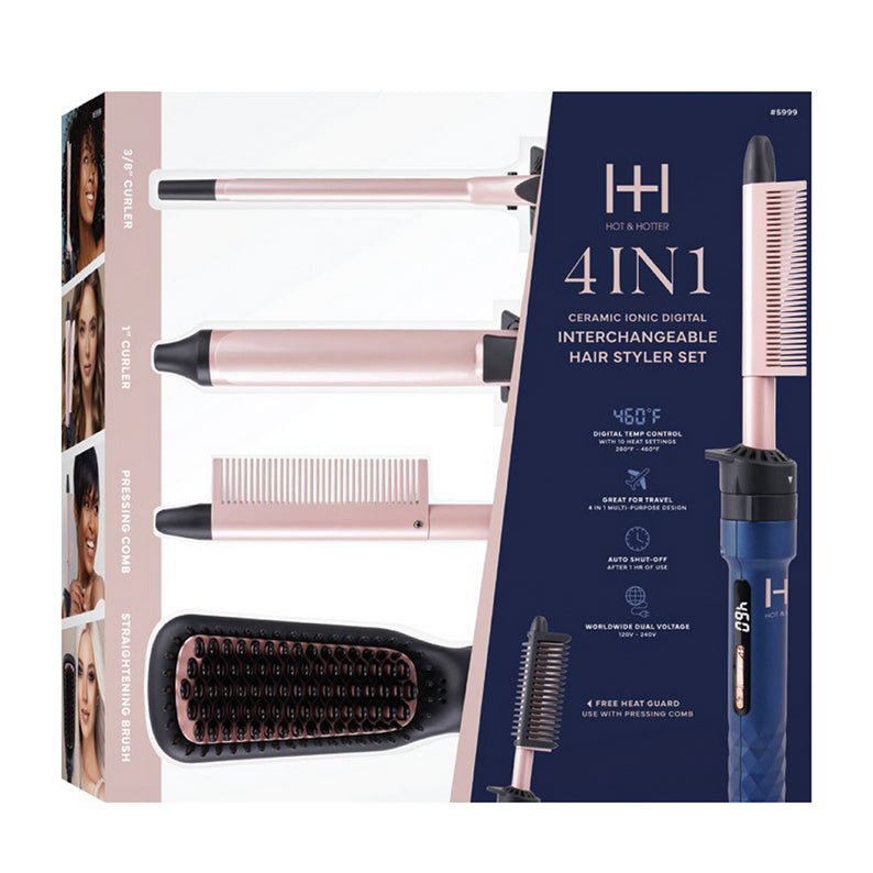 ANNIE HOT & HOTTER 4in1 Ceramic Ionic Digital Interchangeable Hair Styler #5999