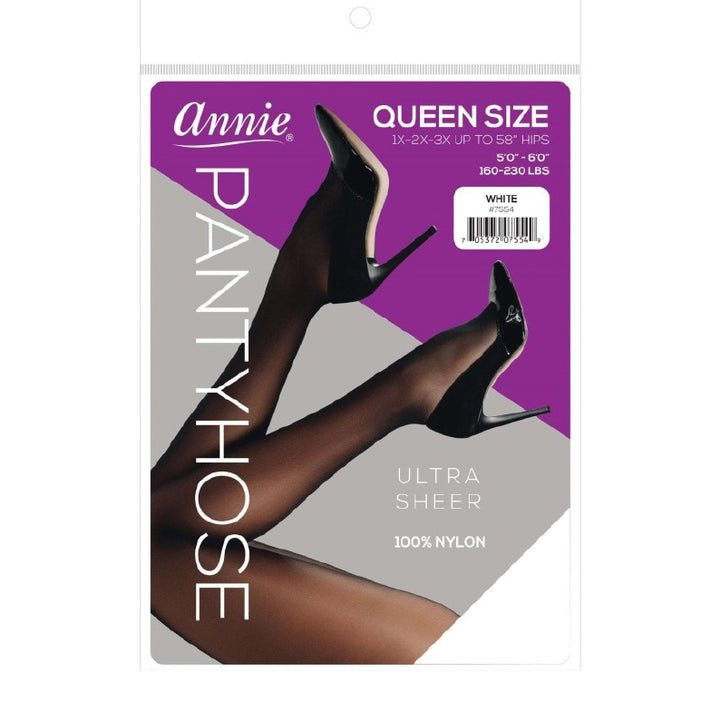 ANNIE Ultra Sheer Pantyhose Queen Size [WHITE] #07554