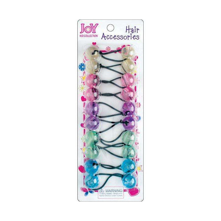 ANNIE Twin Bead Ponytailers [Assorted Clear Pastel Color] #16072