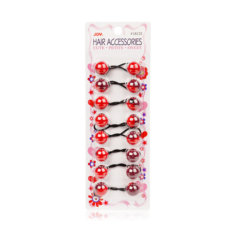 ANNIE Twin Bead Ponytailers 2-Tone [Red] #16131