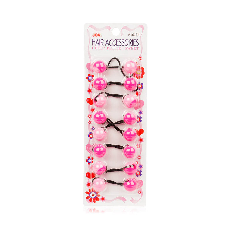 ANNIE Twin Bead Ponytailers 2-Tone [Pink] #16134
