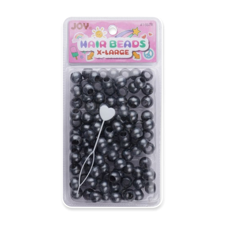 ANNIE JOY #16578 Round Beads X-Large [PEARL BLACK]