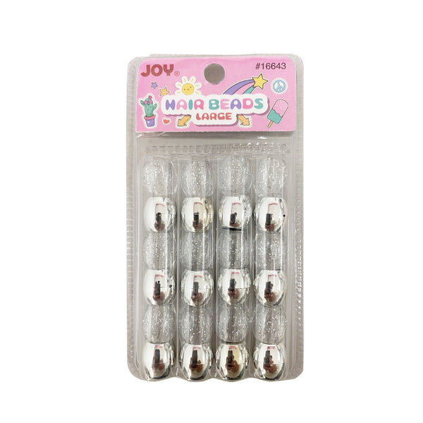 ANNIE JOY #16643 Beads Jumbo Metal Glitter [SILVER MIX]