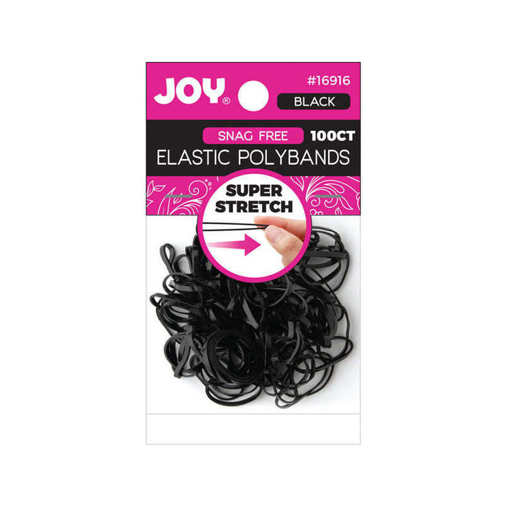 ANNIE JOY #16916 Elastic Polybands 2.5cm Diameter 100ct [BLACK]