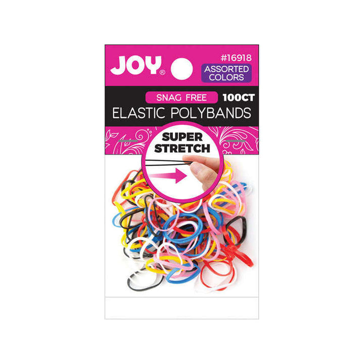 ANNIE JOY #16918 Elastic Polybands 2.5cm Diameter 100ct [ASSORTED COLOR]