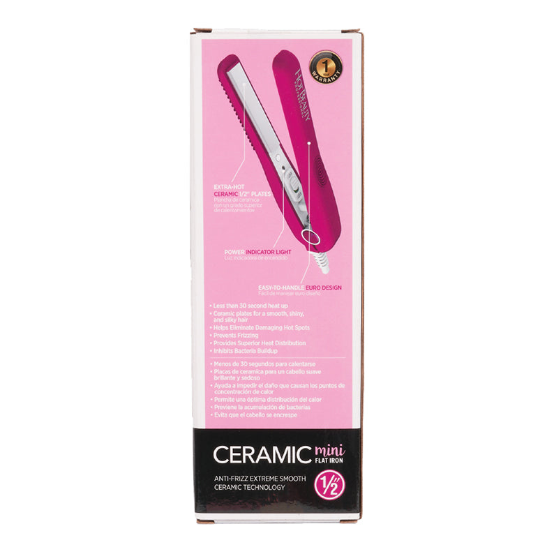 RED by KISS Hot Beauty  Ceramic Mini Flat Iron [PINK] #HFIM050NP