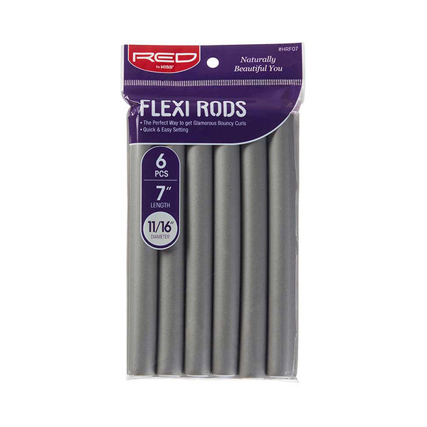 RED by KISS Flexi Rods 7" Length 11/16" Diameter 6pcs [GRAY] #HRF07