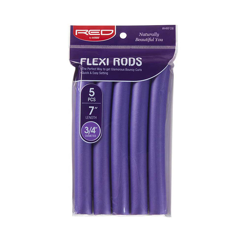 RED by KISS Flexi Rods 7" Length 3/4" Diameter 5pcs [PURPLE] #HRF08